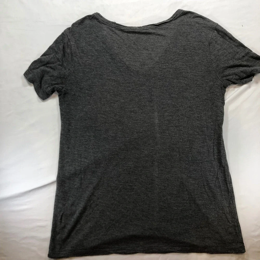 T by Alexander Wang Womens Gray Short Sleeve Pocket V-Neck‎ T-Shirt Size XS
